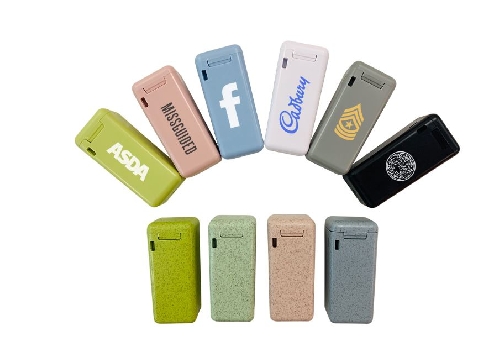 Custom Folding Reusable Metal Straws With Case Made From Wheat Straw & Cleaning Brush